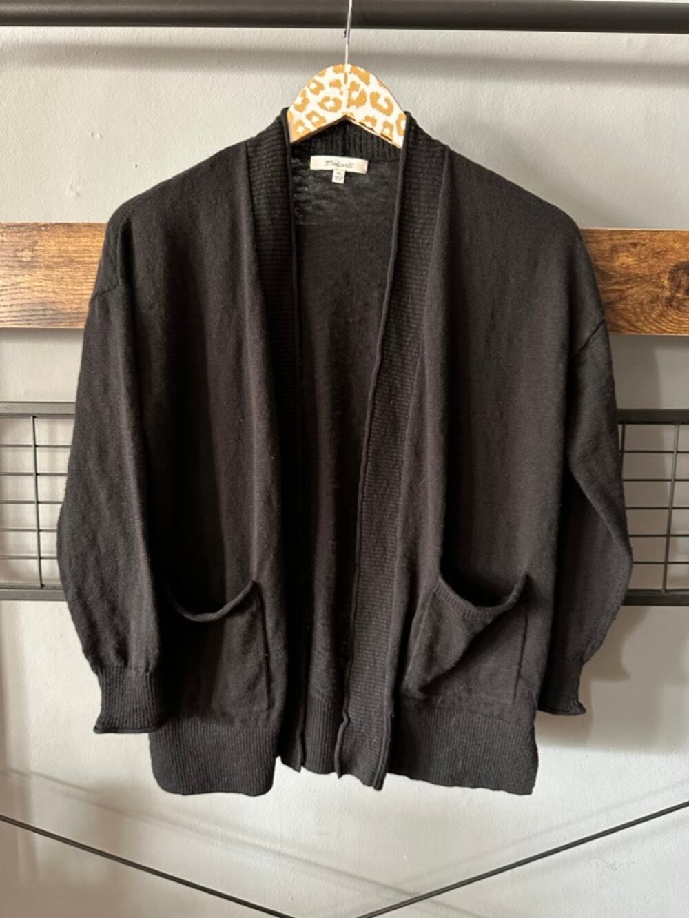 Madewell Black Open Front Cardigan | Size XS
